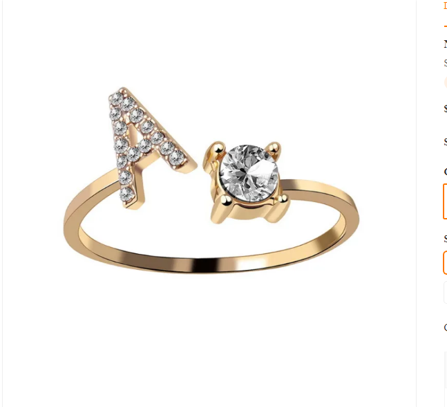 Personalized Gold Initial Signet Ring | Custom Letter Jewelry